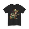 Unisex Adult T Shirt Art Deco Cat Playing a Banjo Whacky Retro Pet Lover Music