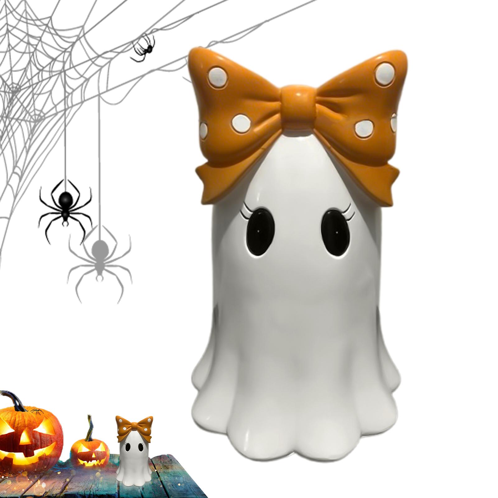 

Orange Dot Bow Ghost Girl Figurine Halloween Decoration Cute Resin Statue With Bowknot Crafts Desktop Resin Ornament China Mainland
