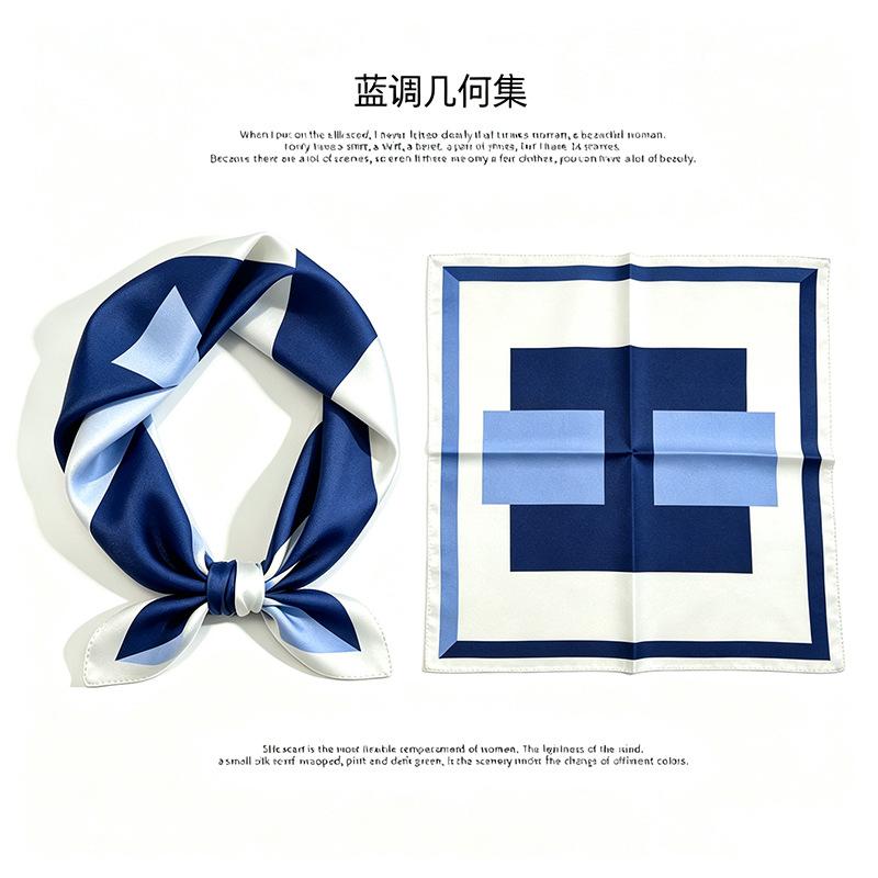 [111 mulberry silk] Korean version of classic cashew nut flower bag headscarf, small square scarf, shirt, suit, thin silk silk scarf