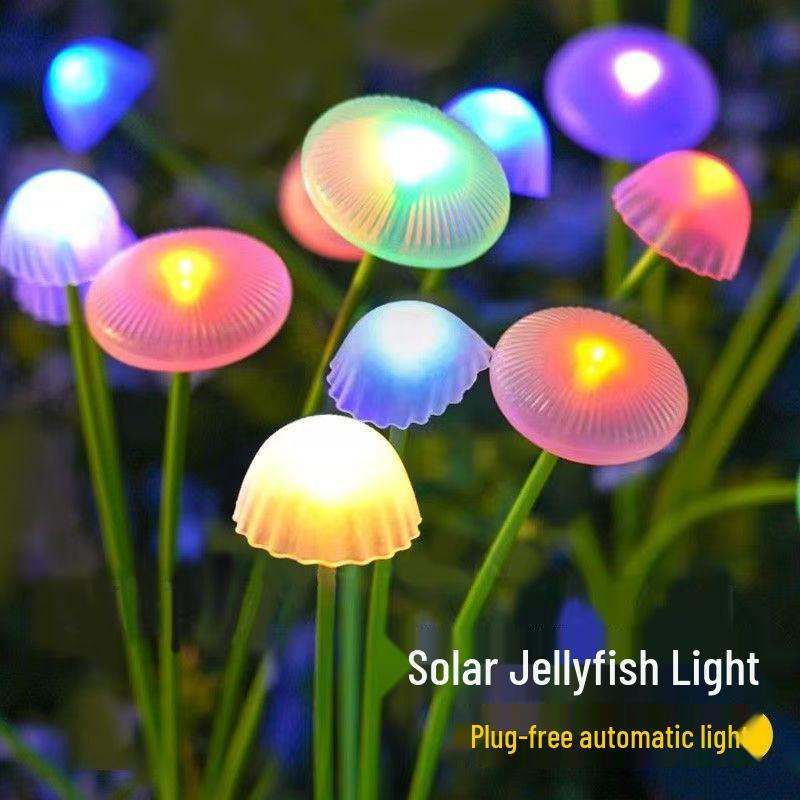 Pilz LED Solar Quallen Licht: Weihnachts-Hofpflanzendekoration für den Außenbereich