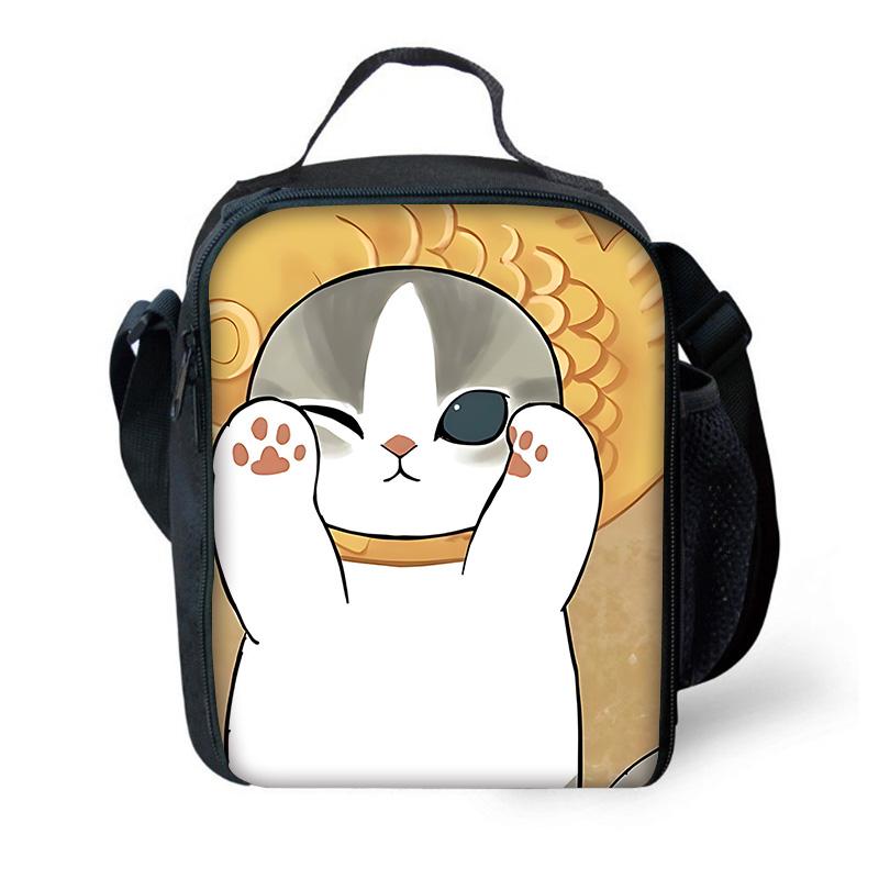 Child School Funny Cat M-mofusands-Backpack with Lunch Bags ,Pencil Bags ,School Bags for Boys Girls Best Gift