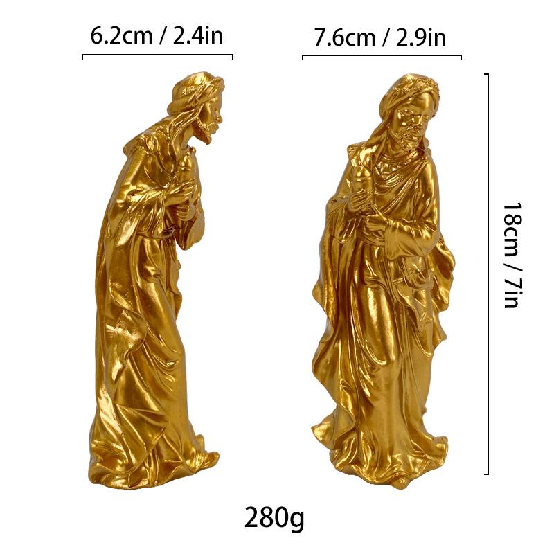 Simulated Human Figure Sculpture Christ Catholicism Shepherd Angel Resin Handicrafts Jesus Home Decoration Ornaments