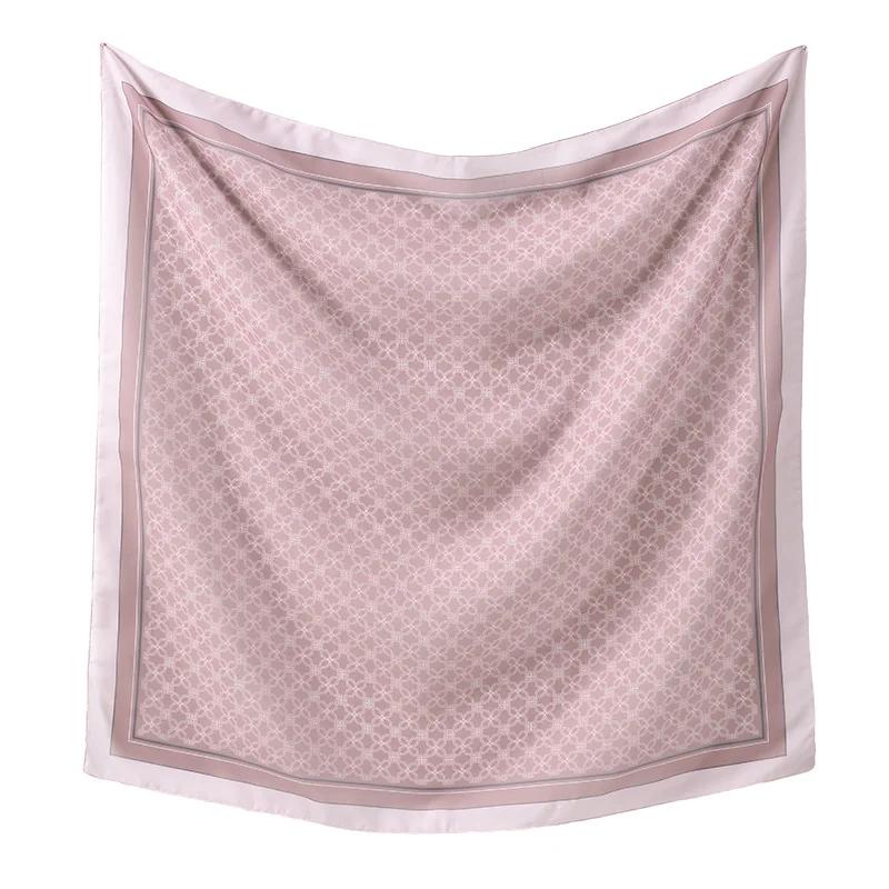 110*110cm Neuer Baumwoll-Leinen-Quadratischer Schal Damen Kopftuch Blumenmuster Halstuch Schals Kopftuch Bandanas Haargummi Stirnbänder