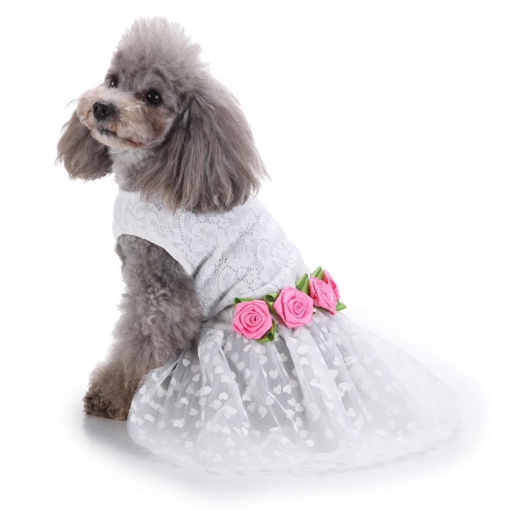 Spring Summer Pet Clothes Wedding Party Princess Dress Up Pretty Dress Out Breathable Dog Clothes