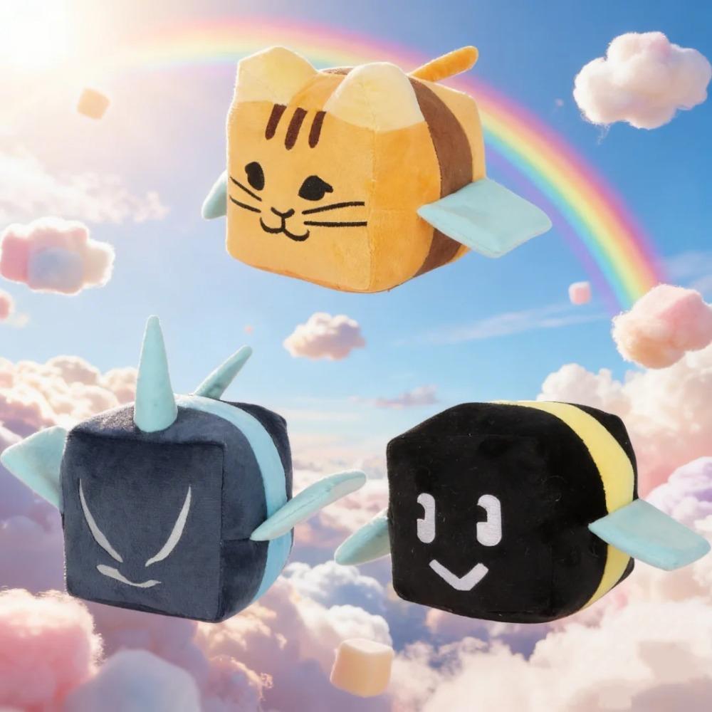 Bee Swarm Simulator Tabby Bee Deluxe Plush Tabby Bee Basic Bee Vicious Bee Peripherals Stuffed Toy for Kids Birthday Gifts Decor