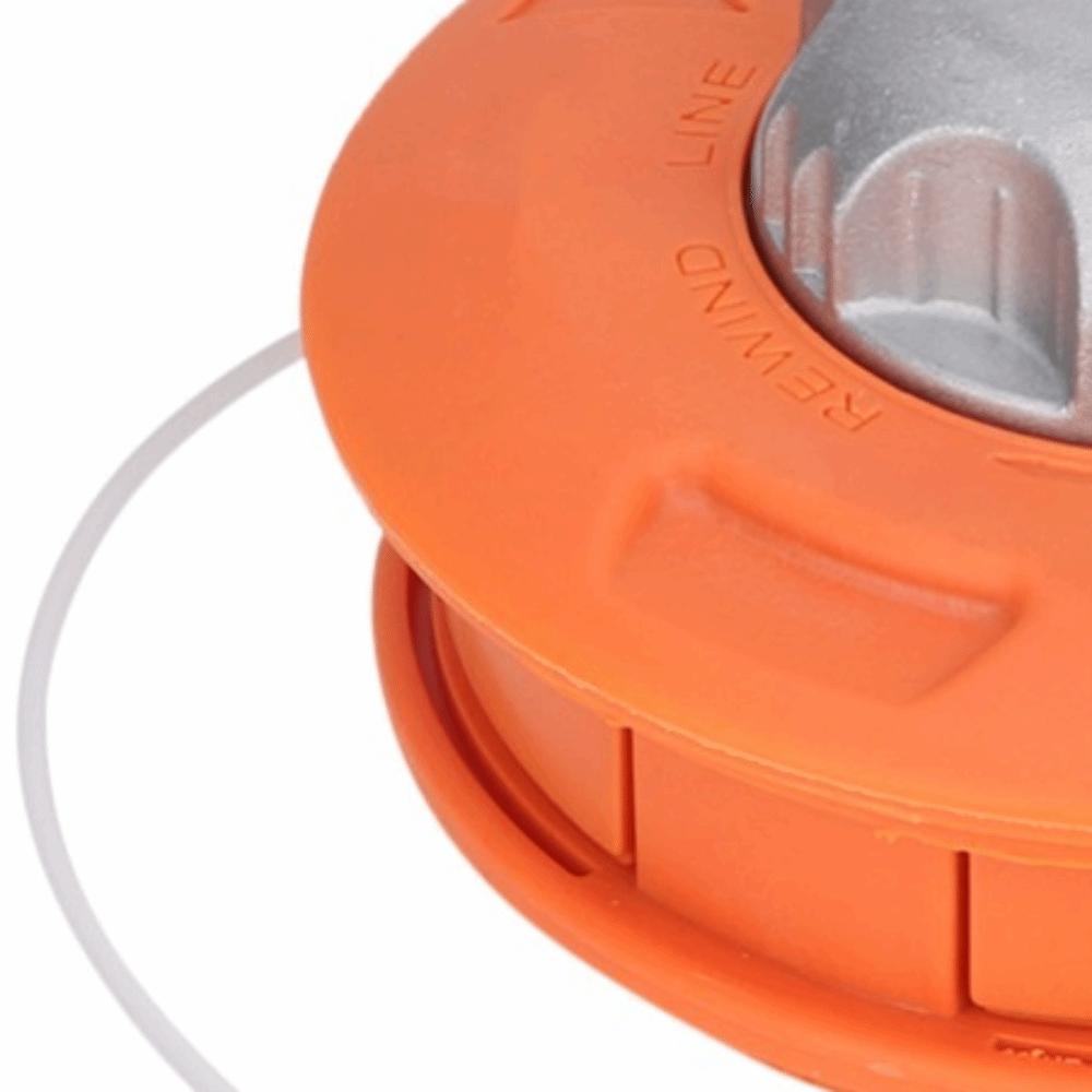 Durable Universal Bump Feed Trimmer Head Orange Aluminum Alloy Brush Cutter Head Heavy Duty Bump Spool String Trimmer Head
