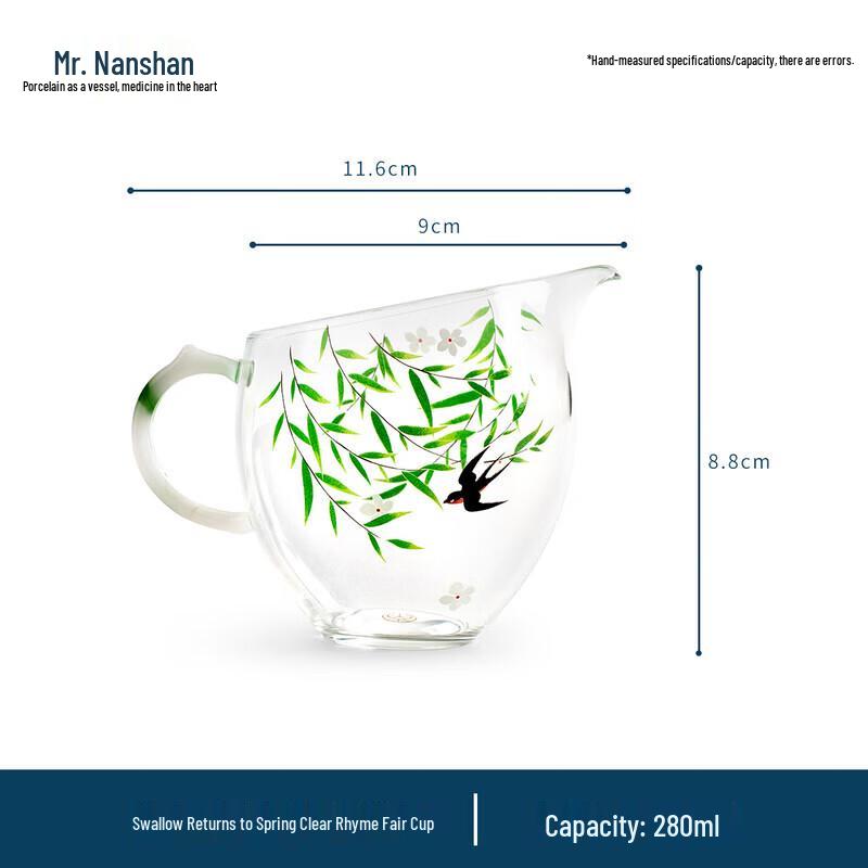 Mr. Nanshan Kung Fu Tea Decal Glass Fair Cup