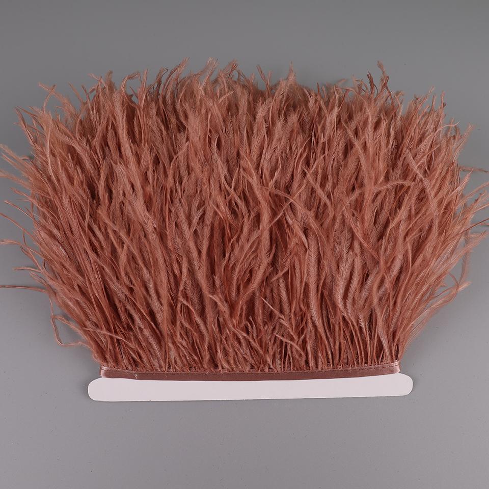 Ostrich Feathers Fringe 2M 55colors Selected Clothing Sewing Crafts Dress with Fluffy Feather Ribbon