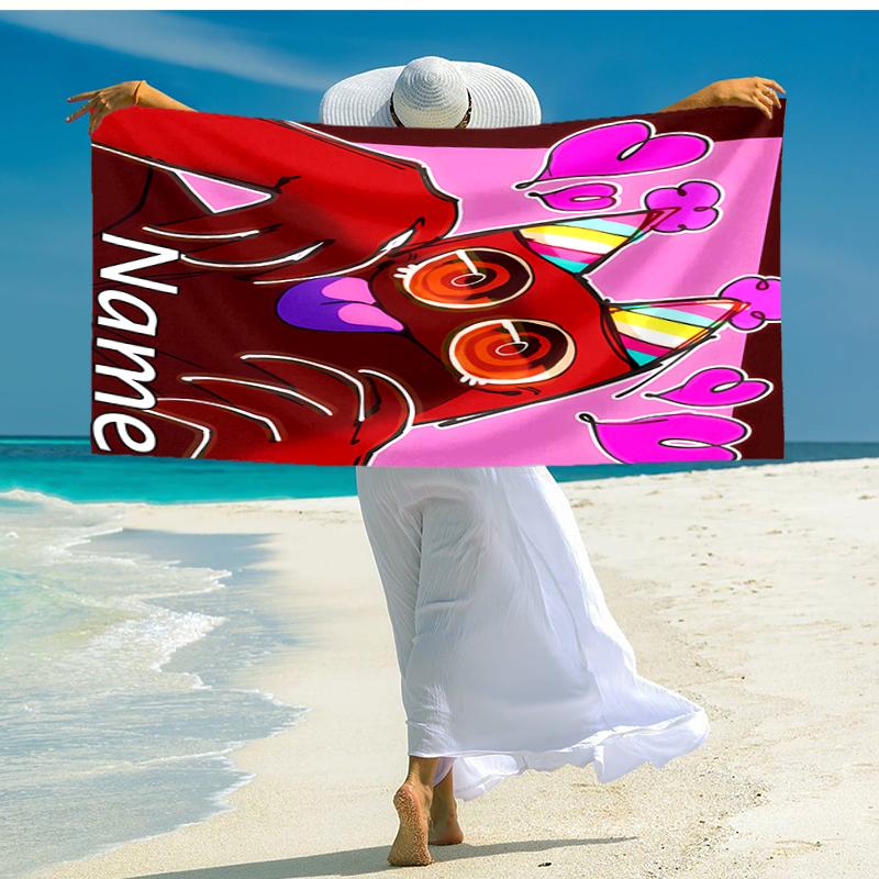Personalized customized proof beach towel with Garten Of Banban pattern - soft, absorbent,quick-drying,perfect swimming,camping&bathing