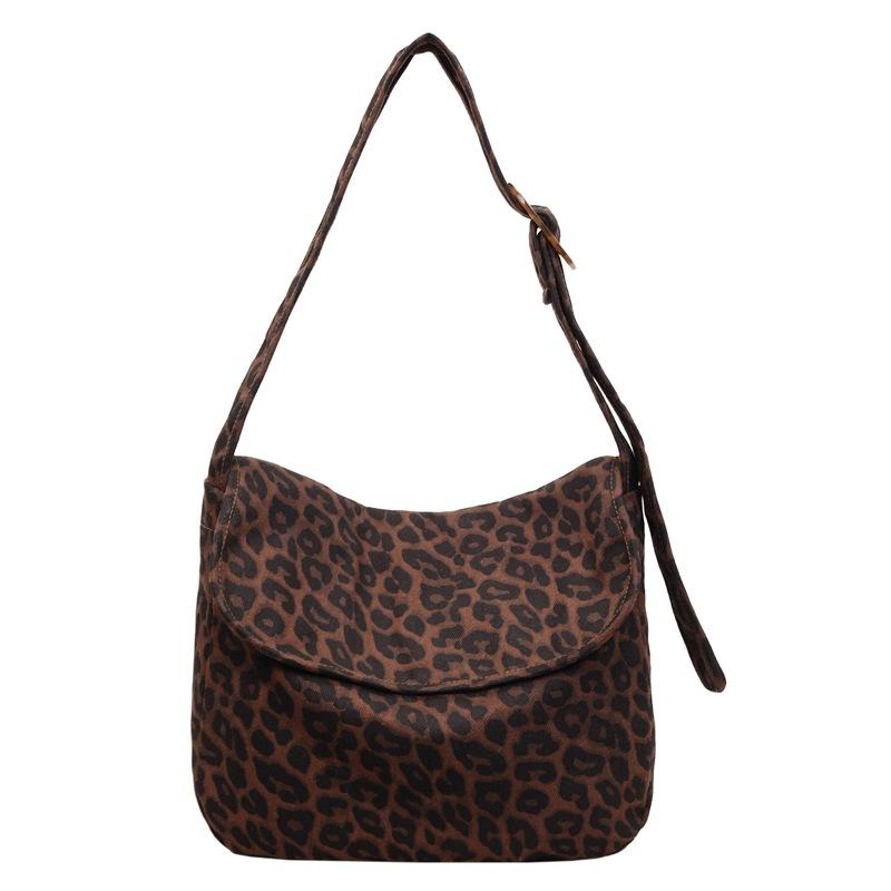 Leopard Print Shoulder Bag Women's Crossbody Bag Large Capacity Tote Bag Commuter Underarm Bag