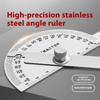 14cm/10cm Angles Finders Stainless Measurement Tool Double Scale 180 Degree Angles Ruler Protractors