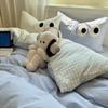 Cotone Lavato Set Letto Quattro Pezzi Vento Mix and Match Lenzuolo Copripiumino Kit Letto Tre Pezzi per Dormitorio