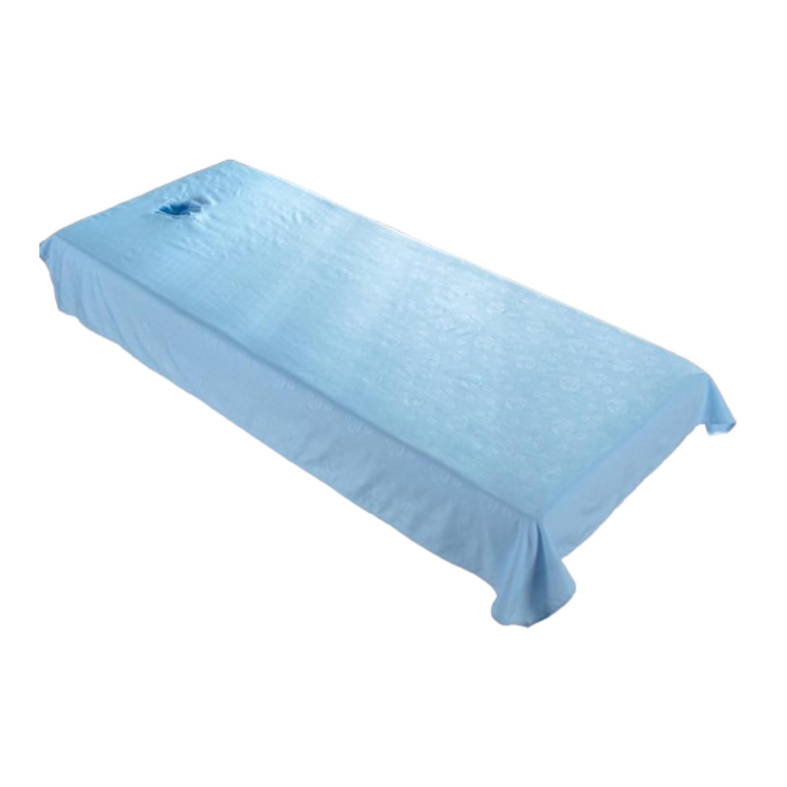 Cearșaf de pat pentru frumusețe cu orificiu Poliester, reutilizabil, pentru acoperiș de masaj, unelte, accesorii pentru canapea de masaj pentru frumusețe, masă de salon, hotel, bărbați