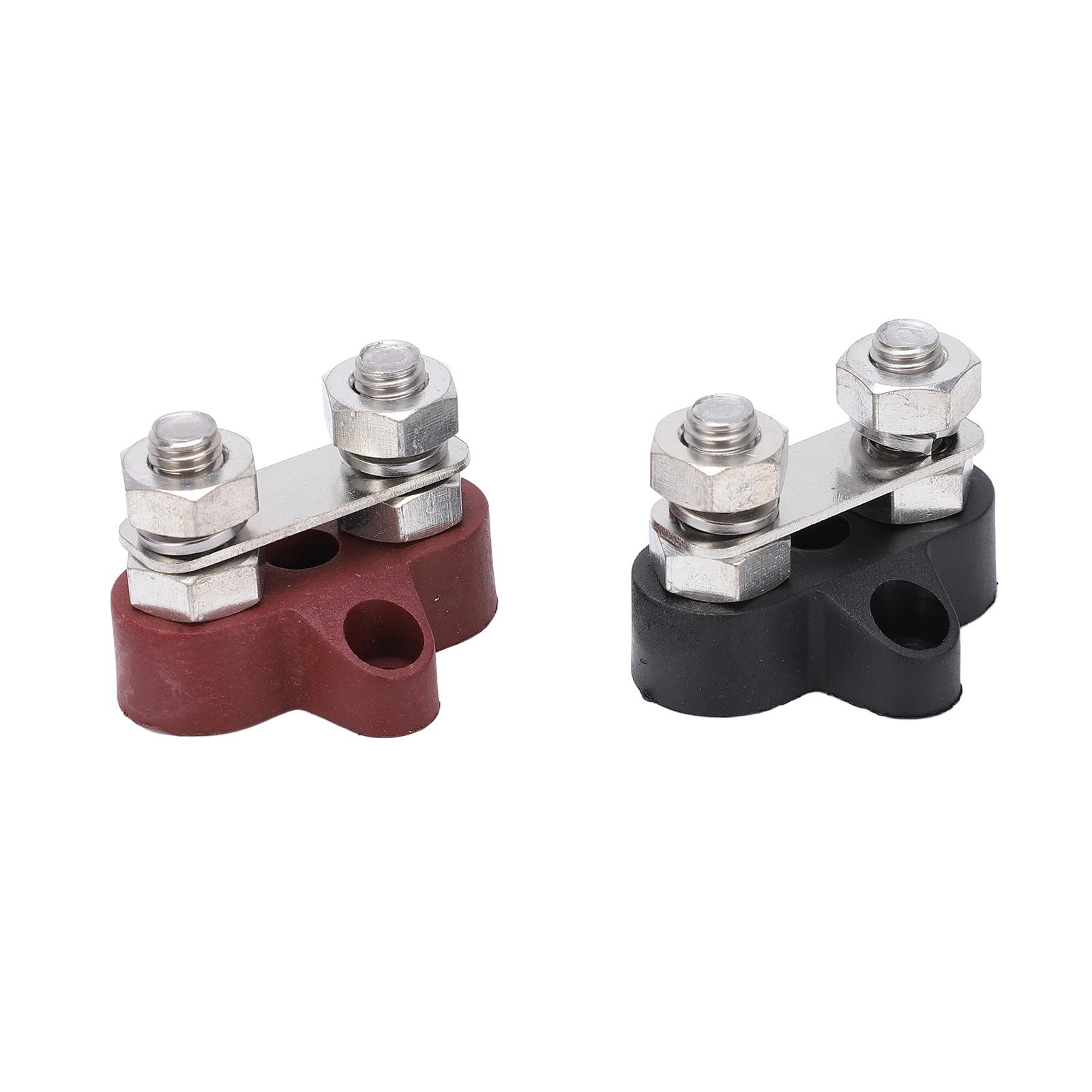 2 шт. DC48V M8 Распределительный клеммный блок питания аккумулятора Красный Черный 80А Шпилька с резьбой M8 Шина Соединительный пост для транспортных средств