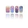 24Pcs Medium Square False Nail Space Theme Moon Star Designs Acrylic Nail For Commuting Celebrations And Special Event