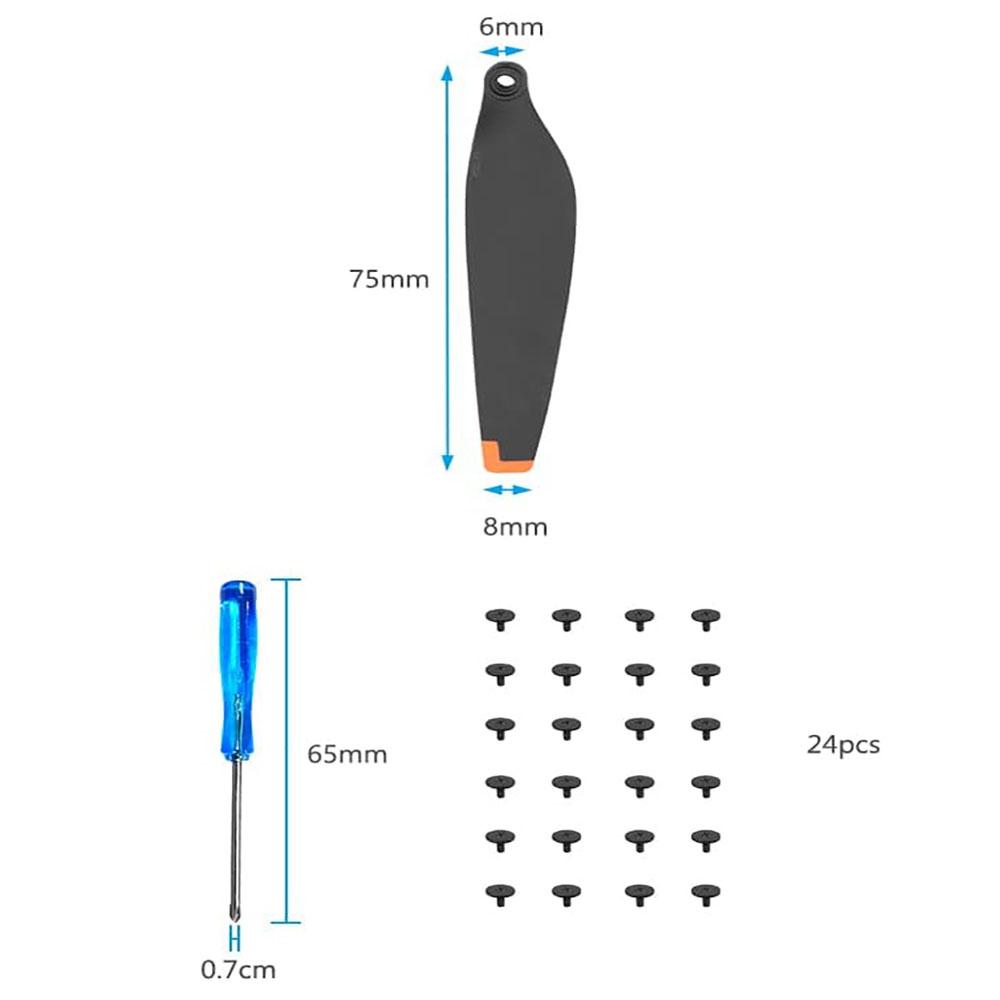 16PCS Black Plastic Propeller Blades For DJI Mini 3 Pro Drone Low Noise