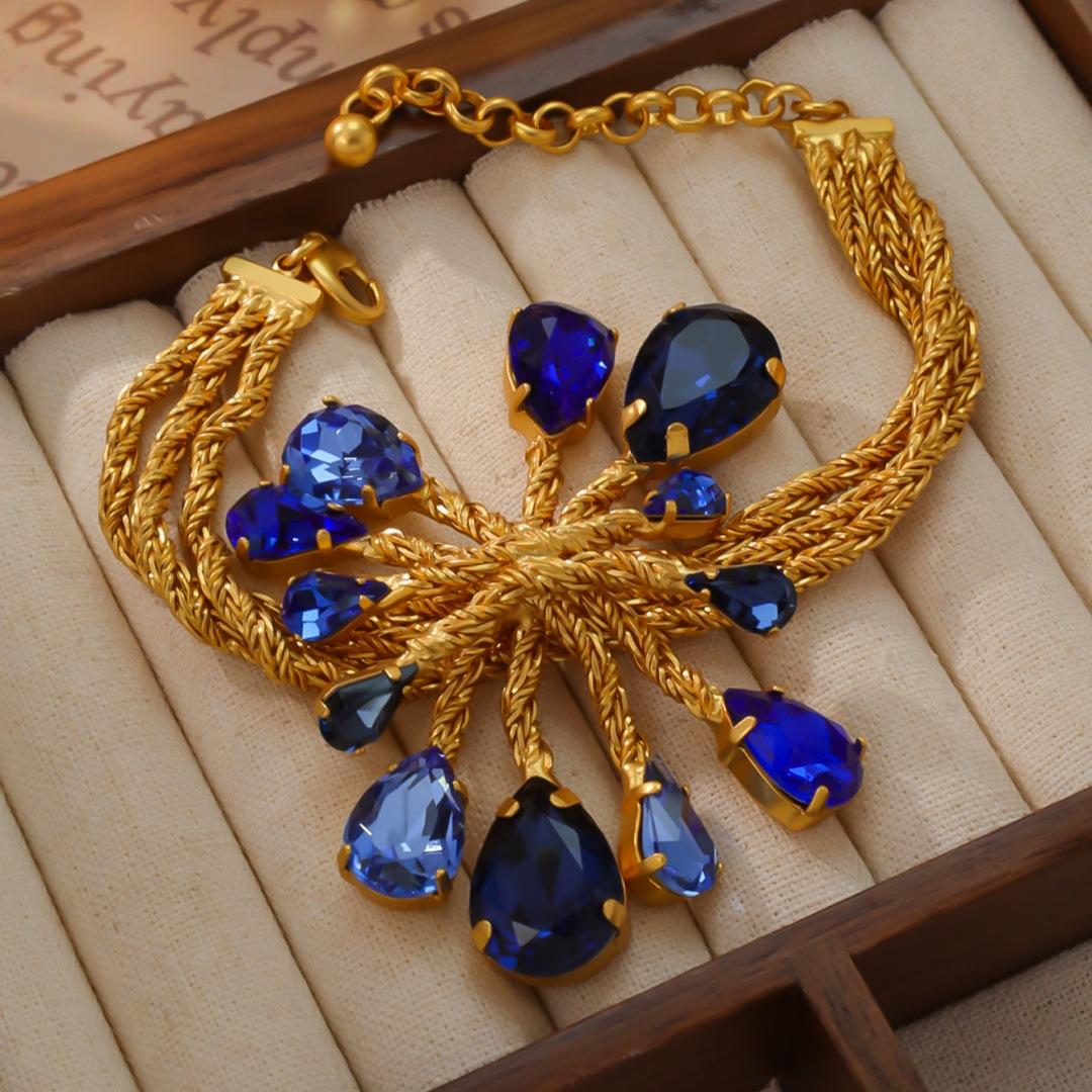 

Medieval Vintage Court Retro Fireworks Necklace Glazed Necklace Ornament Plated With Real Gold Heavy Industry Quality Advanced Sense