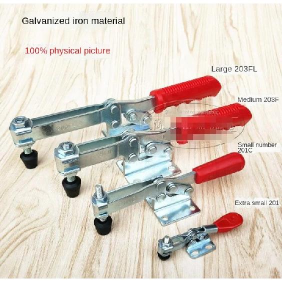Red Toggle Clamp GH-201B 100kg Quick Release Tool Horizontal Clamps Hand New Heavy Duty Tooling Accessory