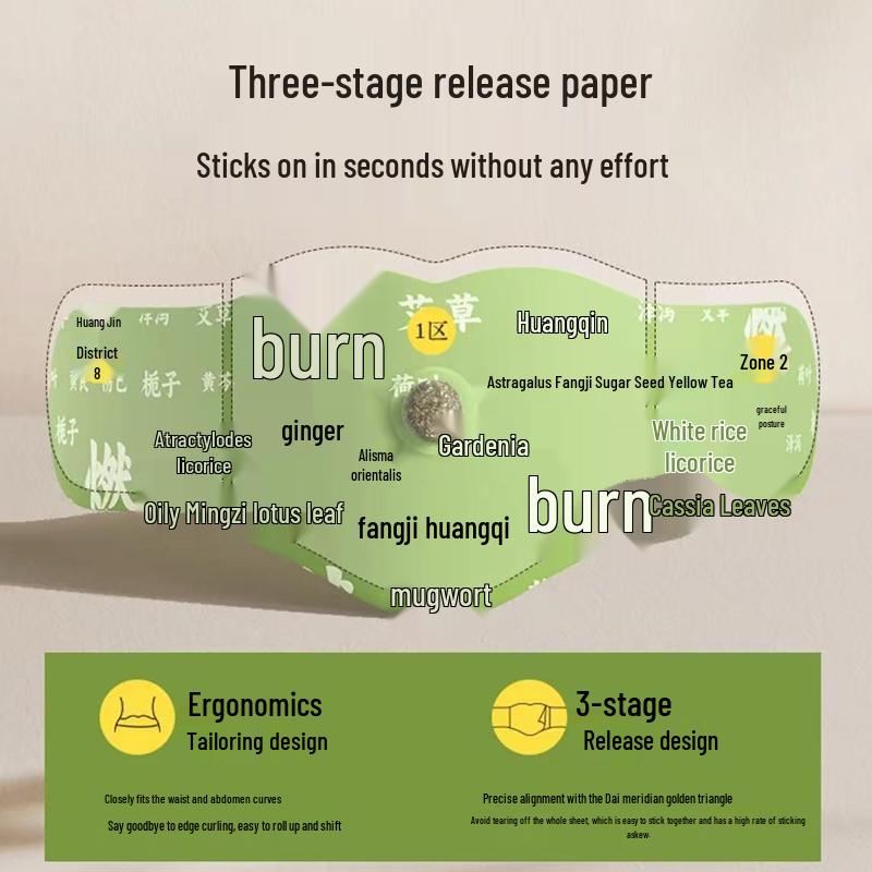 Danjiu Ai Mugwort Moxibustion Heat Patch for Abdomen and Navel