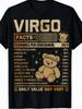 Virgo Traits Chart Design Round Neck Short Sleeve T-Shirt, Loose Fit, Soft Feel, All-Season Wear, Ma
