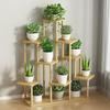 Iron Art Flower Stand with Wheels, Multi-tiered for Indoor/Outdoor Balcony Use
