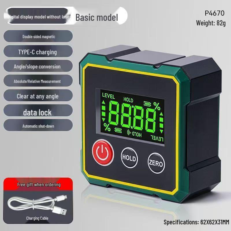 Magnetic Mini Protractor Laser Digital Inclinometer