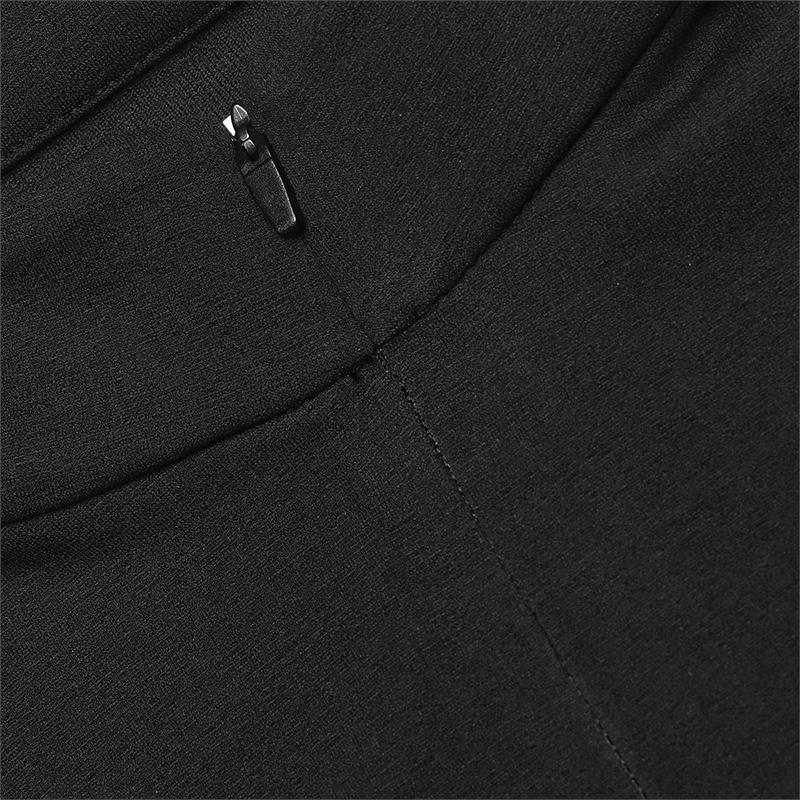 Fila Casual Stand Collar Half Zip Knit Long Sleeve T-Shirt Women Tops Deep-Black A11W517203FBK