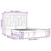 Solid Wood Bed Grey Pine 200x200 cm
