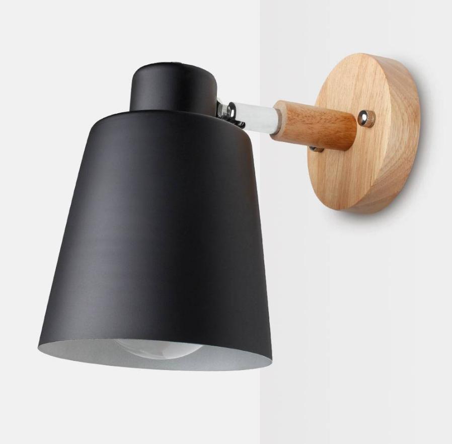 Nordic Wall Lamp With Bulb Macaroon E27 Sconce For Bedroom Iron Multiple Colors Adjustable Wall Lamp Head Home Decor Fixtures