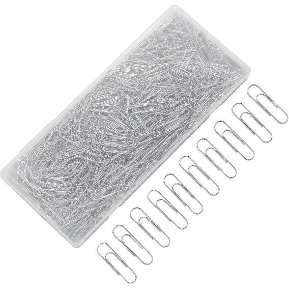 Small Paper Clips, 1.1 Inch Paper Clip, 1000 pcs Paperclips (Small, Silver)