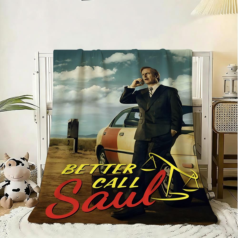 Classic Movie Better Call Saul Throw 240g Flannel Blanket Lightweight Soft Skin-friendly Summer Thin Throw Blanket