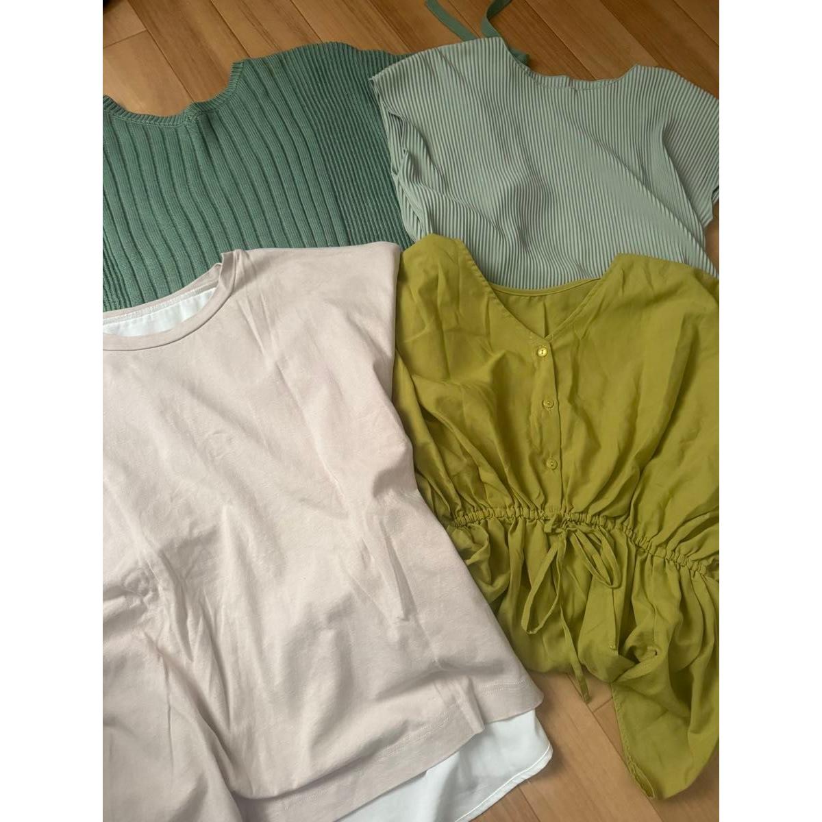 AZUL by moussy AZUL Oversized ribbed T-shirt, sold in bulk of 4, in good condition