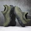 Men's Breathable Knitted Sneakers Slip-on Plus Size 39-47 Casual Sports Shoes Non-slip Lightweight Walking Footwear