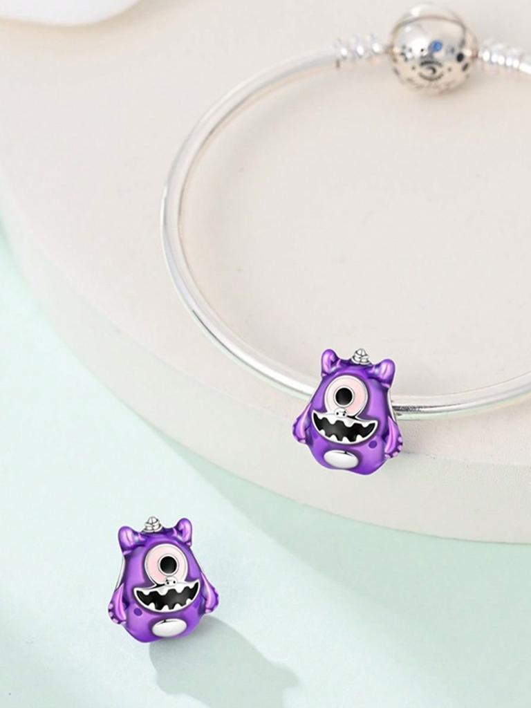 Charms Plata Cute Little Monster Beads Charm Copper Plated Fit Charms Copperoriginal Bracelet For Jewelry Making Diy Charm
