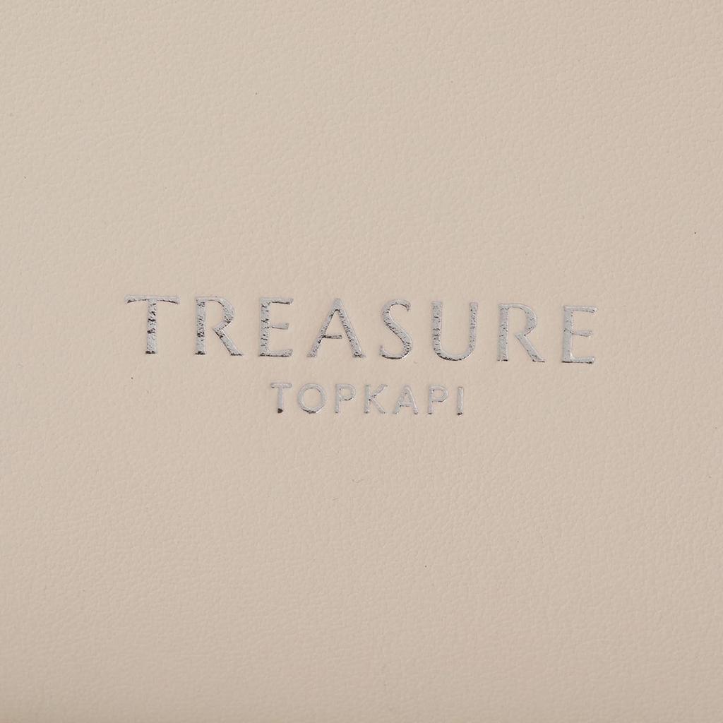 Gürteldesign Leder Flache Tragetasche A4-Größe [TREASURE TOPKAPI] Tasche, (Weiß)