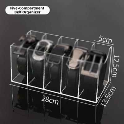Acrylic Desktop Belt Organizer Featuring 357 Compartments To Store For Belts Ties and Bow Ties Efficiently In Any Closet Space