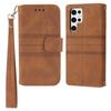 For Samsung Galaxy S25 Ultra Case Wallet Skin-Touch Leather Imprinted Phone Cover