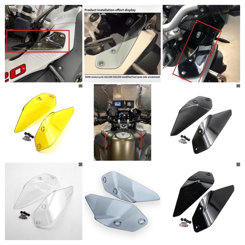 Motorcycle modification fuel tank side windshield left and right fixed wing deflectors for BMW R1250GS R1200GS ADV 2014-2024