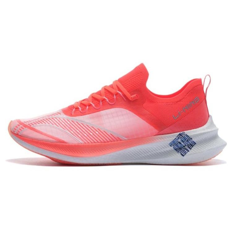 New LiNing Feidian Challenger Cushioning Anti Slip And Wear Resistant Low Top Running Shoes Women's Fluorescent Fruit Red ARMS014-1