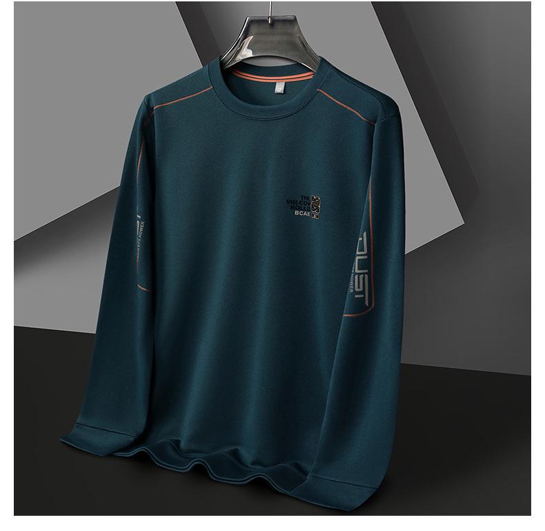 Herren Fleecegefüttertes Warmes Rundhals-Sweatshirt - Herbst/Winter Mode Langarm-Oberteil