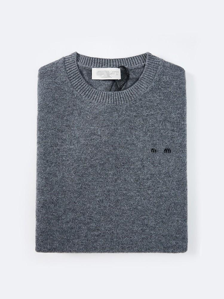 Autumn/Winter Round Neck Miu Miu Style Women's Short Sleeve Knitted Sweater