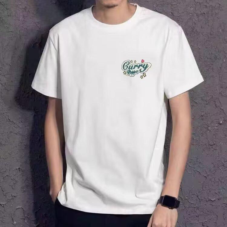 

Модная универсальная летняя свободная модная футболка с короткими рукавами среднего возраста для мужчин 5XL белый