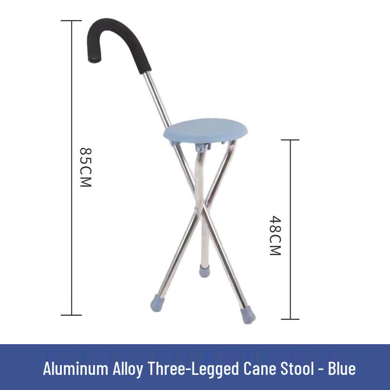 Multifunctional Aluminum Alloy Cane with Enlarged Seat Board