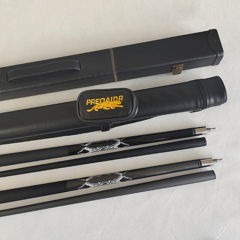 Carbon Fiber Billiard Cue Stick 13MM 9-Ball 1/2 Split Cue Stick147cm 19OZ Straight Non-Slip Sweat Absorption Pool Cue with Case and Freebies