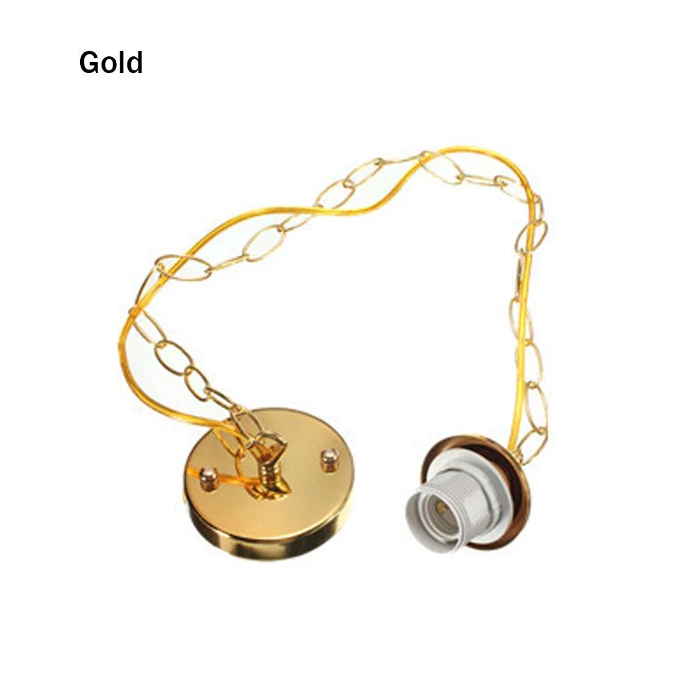 E27 Vintage Lamp Base Ceiling Rose Chain Pendant Light Bulb Holder Screw Socket Fitting Kit for Retro Incandescent Lamp Holder
