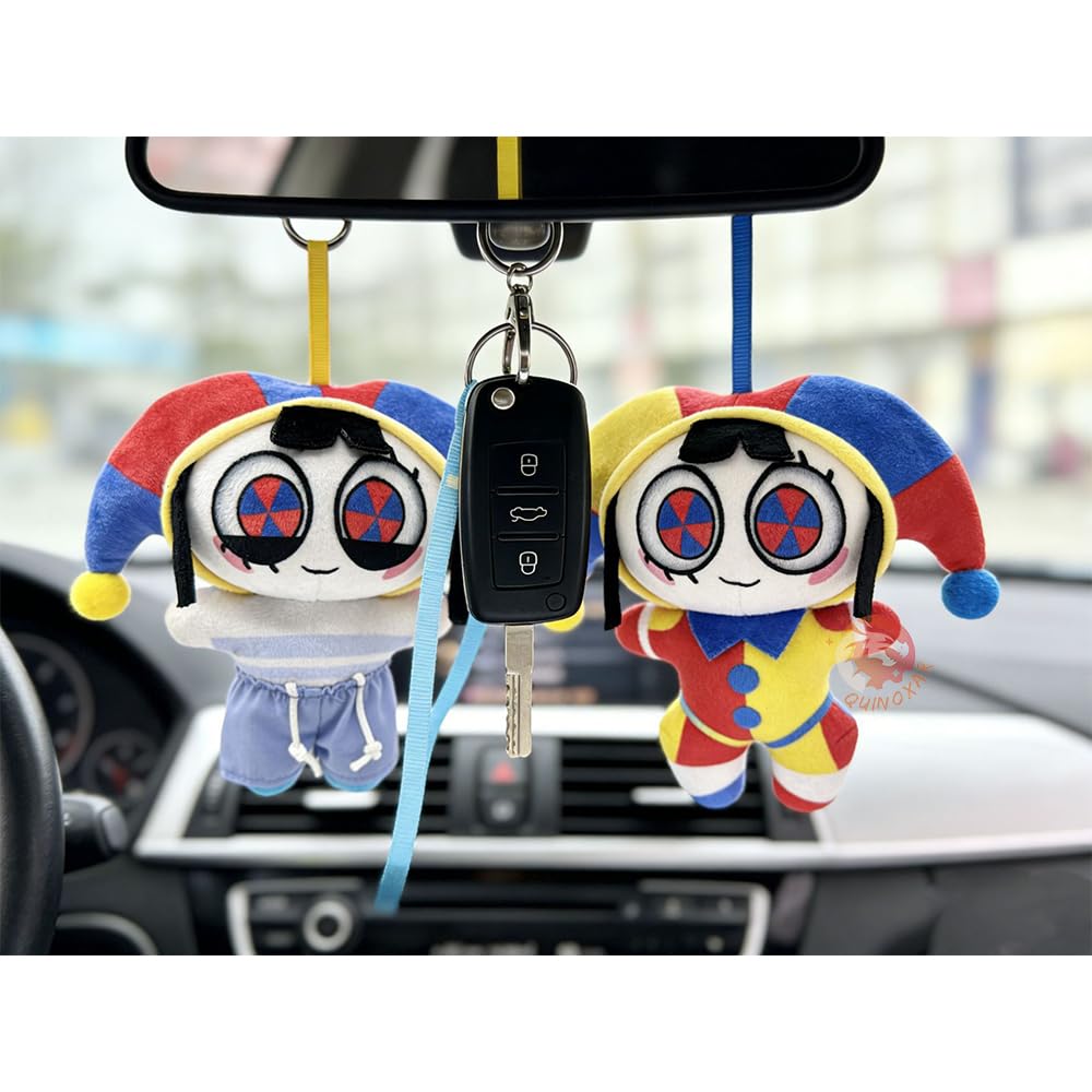 [Quinoxar] Amazing Digital Circus Plush Keychain - Clown Pomni Jacks - Goods, Decoration, Stuffed Animal, Doll - Boys, Girls - Christmas, Birthday