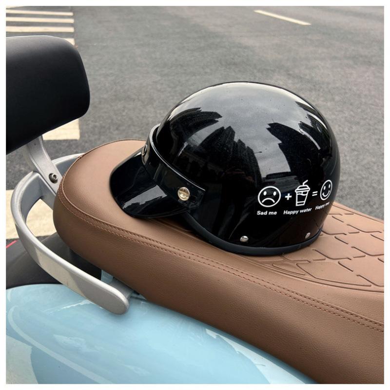 Trendy Brand Retro Harley Electric Car Motorcycle Helmet Personalized Windshield Summer Hard Hat Men and Women Sun Protection