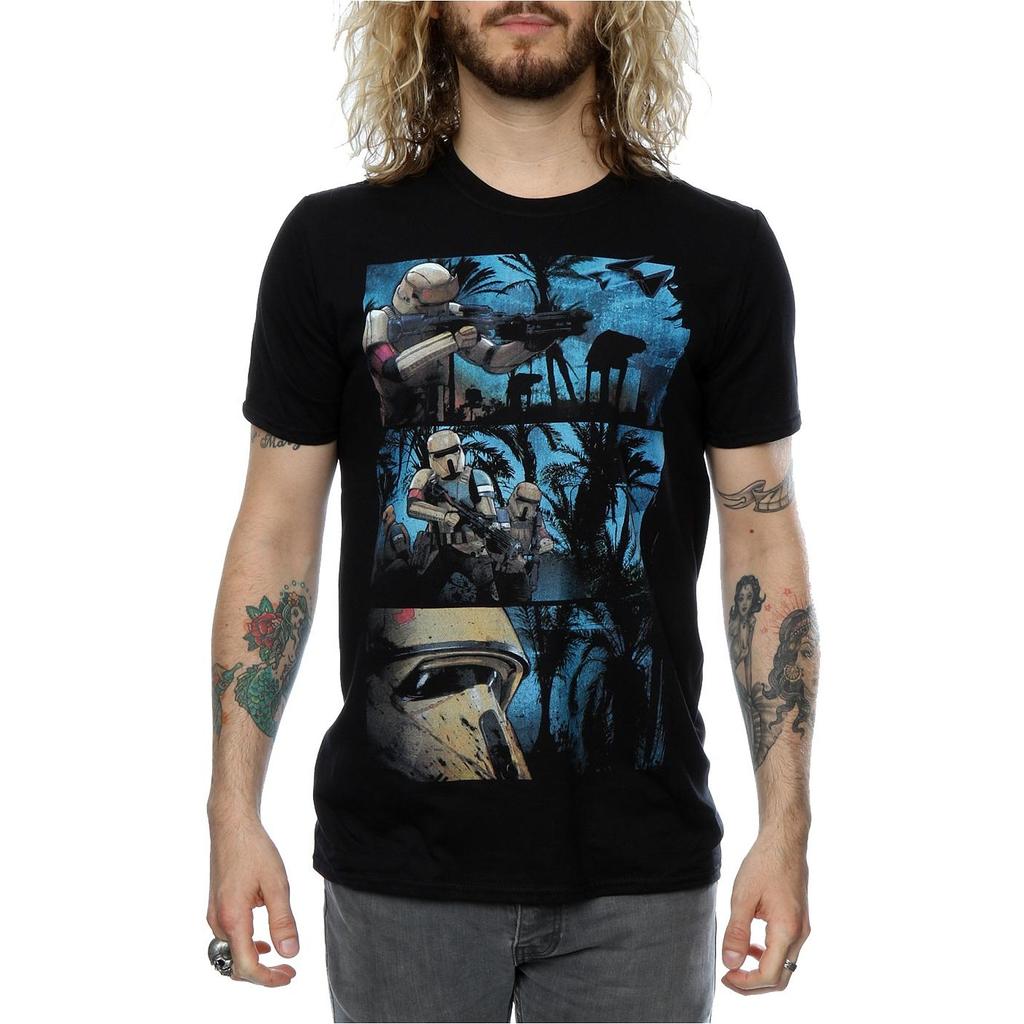 Star Wars: Rogue One Mens Shoretrooper Comic Strip Cotton T-Shirt
