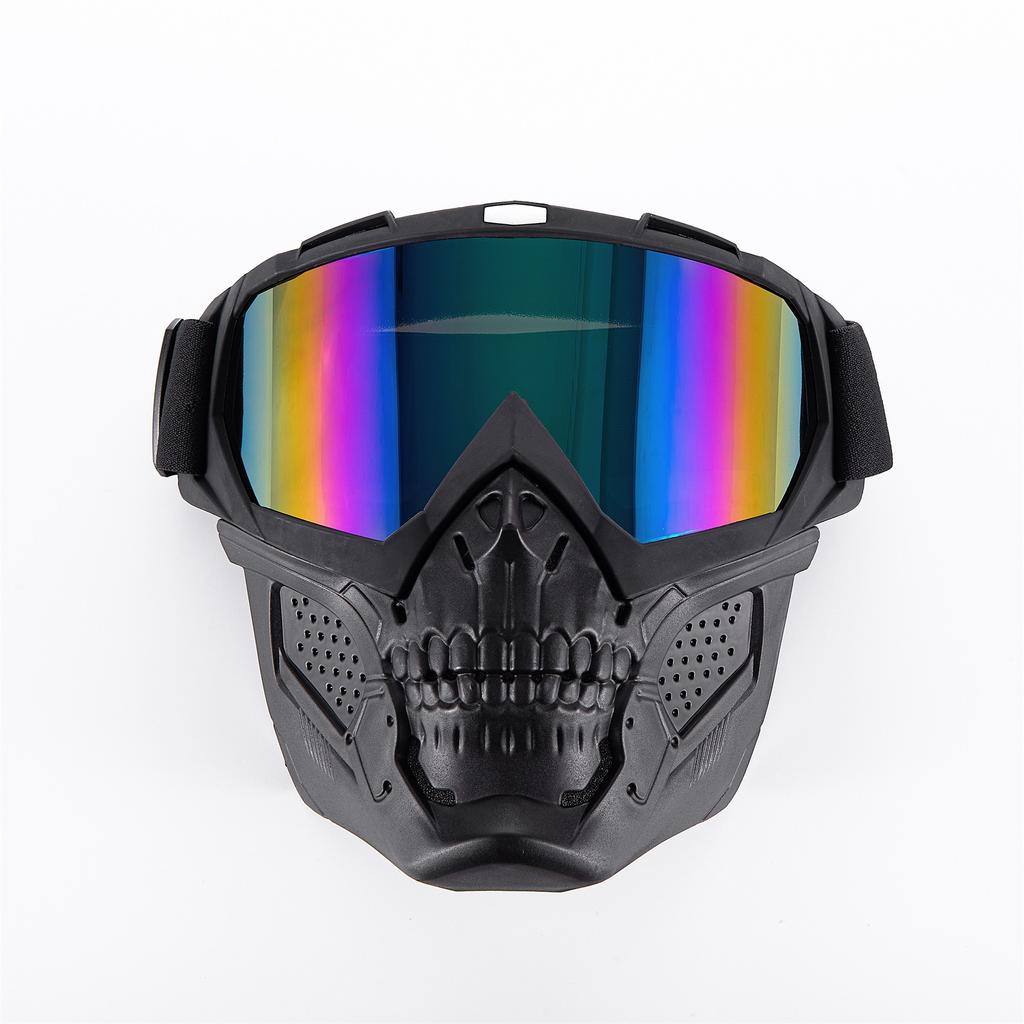 CS Tactical Skull Face Mask Motorcycle Off-Road Windproof Helmet Goggles Riding Glasses