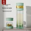 TOMIC Double-Wall Glass Tea Infuser Bottle